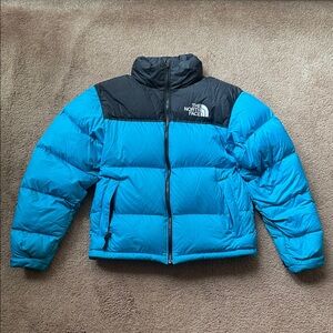 The North Face  Black and Blue Puffer Jacket